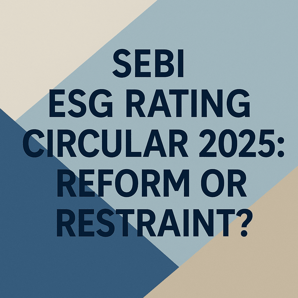 SEBI’s 2025 ESG Rating Circular