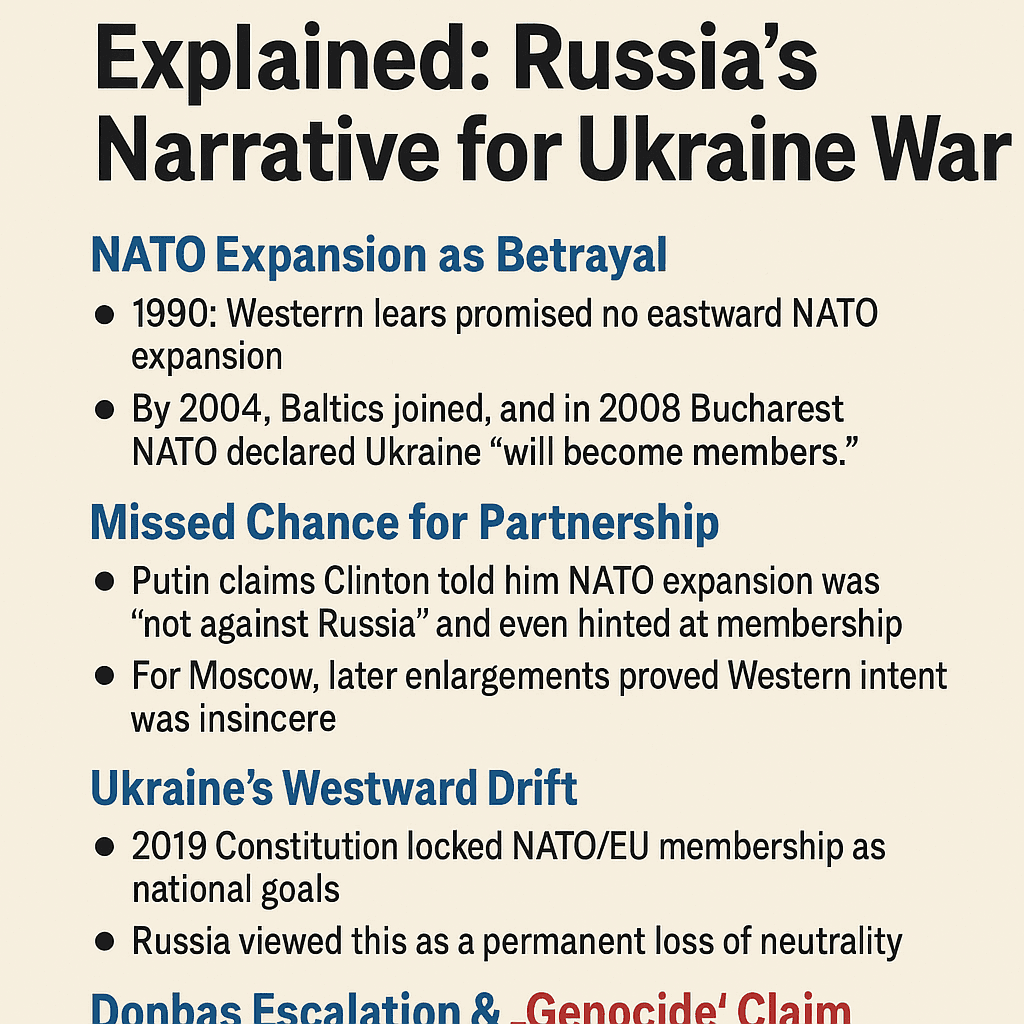 Russia’s Narrative for Ukraine War