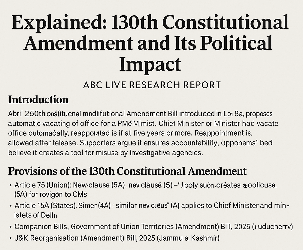 130th Constitutional Amendment