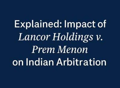 Lancor Holdings v. Prem Menon