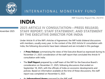 IMF Article IV India 2025 report